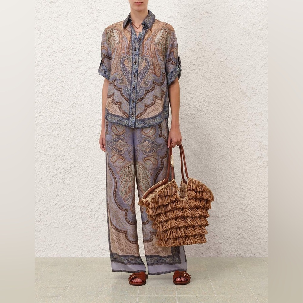 Zimmermann Wanderlust Silk Blouse and Pants Size 2